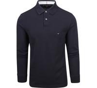 Tommy Hilfiger Herren Poloshirt Langarm Regular Fit mit Knopfleiste, Blau (Desert Sky), M