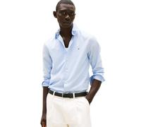 Tommy Hilfiger Langarm-Popeline-Hemden, Normale Passform, Herrenhemden, Button-Down-Shirts, auch erhältlich in Big und Tall, Wolkenblau, 3XL