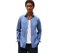 Tommy Hilfiger Langarm-Popeline-Hemden, Normale Passform, Herrenhemden, Button-Down-Shirts, auch erhältlich in Big und Tall, Preppy Navy, 4XL