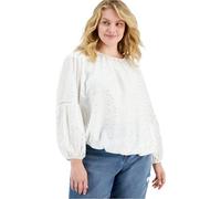 Tommy Hilfiger Langarmbluse mit Streifen, Elfenbein/Gold, X-Klein