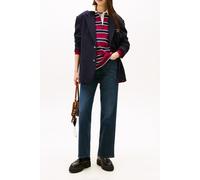 Straight-Jeans TOMMY JEANS "LAYLA HR SLIM STR", Damen, Gr. 27, Länge 30, denim blau schwarz, Denim/Jeans, Obermaterial: 99% Baumwolle, 1% Elasthan, unifarben, slim fit knöchellang, Jeans Straight-Jean