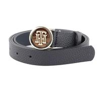 Tommy Hilfiger Leder Gürtel TH New Round 2.5 W80 Desert Sky blau