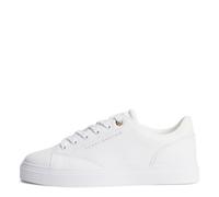 Tommy Hilfiger Plateausneaker TH CHIC SNEAKER Leder mit Ziernähten Weiß Damen Größe 36