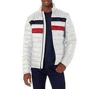 Tommy Hilfiger Herren Ultra Loft verstaubare Pufferjacke Daunenalternative Mantel, Eisfarbener Block, XX-Large Hoch