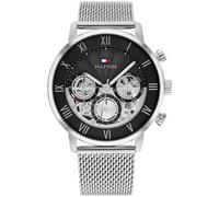 Multifunktionsuhr TOMMY HILFIGER "LEGEND", silberfarben, Armbanduhren, Herren, Quarzuhr, Armbanduhr, Herrenuhr, Edelstahlarmband, analog, Tag (42275430-0) silberfarben