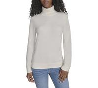 Tommy Hilfiger Leichter Rollkragenpullover aus Baumwolle für Damen, Elfenbein, X-Klein