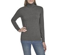 Tommy Hilfiger Leichter Rollkragenpullover aus Baumwolle für Damen, Fog Heather Grey, X-Groß