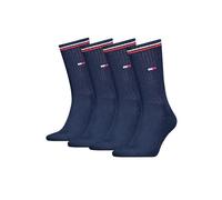 Tommy Hilfiger Lifestyle Crew Socken/lange Tennissocken für Damen & Herren 4-er Pack, Farbe:Dark Navy, Socken & Strümpfe:43-46