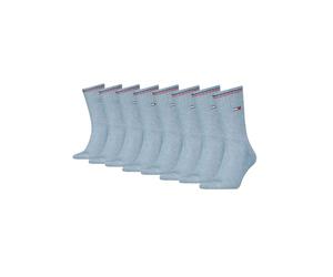 Tommy Hilfiger Lifestyle Crew Socken/lange Tennissocken für Damen & Herren 8-er Pack, Farbe:Light Blue Melange, Socken & Strümpfe:43-46