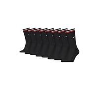 Tommy Hilfiger Lifestyle Crew Socken/lange Tennissocken für Damen & Herren 8-er Pack, Farbe:Schwarz, Socken & Strümpfe:43-46