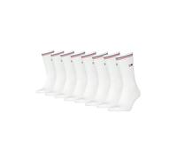 Tommy Hilfiger Lifestyle Crew Socken/lange Tennissocken für Damen & Herren 8-er Pack, Farbe:Weiss, Socken & Strümpfe:43-46