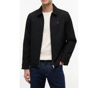Kurzjacke TOMMY HILFIGER "LIGHT WEIGHT TWILL SHACKET", Herren, Gr. XL, schwarz, Twill, Obermaterial: 100% Polyester. Futter: 100% Polyester, normal, Manschette, Jacken Kurzjacke, Twill Struktur Überga