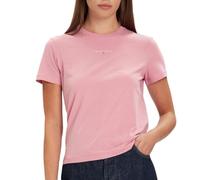 Kurzarmshirt TOMMY JEANS "TJW REG LINEAR SS TEE", Damen, Gr. M (38), rosa (mystic pink), Single Jersey, Obermaterial: 70% Baumwolle, 30% Viskose, unifarben, regular fit, Rundhals, Shirts (44420912-M)