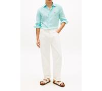 Tommy Hilfiger Linen Bengal Stripe Shirt Arctic Aqua/stripe Größe: XL | Business hemden Outlet | Herren | Weiß