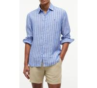 Tommy Hilfiger Linen Textured Stripe Shirt Regal Blue/stripe Größe: XL | Casual hemden Outlet | Herren | Weiß