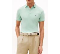 Poloshirt TOMMY HILFIGER "LIQUID COTTON TIPPED", Herren, Gr. L, crushed mint, Jersey, Obermaterial: 100% Baumwolle, unifarben, slim fit normal, Rundhals, eingesetzt gerader Abschluss, Shirts, Slim fit