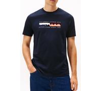 Tommy Hilfiger Logo Crew Neck T-shirt Desert Sky Größe: M | Bedruckte T-Shirts Outlet | Herren