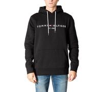 Tommy Hilfiger Herren Hoodie Core Tommy Logo mit Kapuze, Schwarz (Jet Black), S