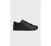 Tommy Hilfiger Logo Trainers With Leather Triple Black Größe: 44 | Schnürschuhe Outlet | Herren | Schwarz