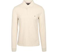 Tommy Hilfiger Longsleeve Polo Melange Ecru - Größe XL Wollweiß XL