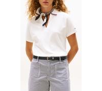 Tommy Hilfiger Lyocell Tipping Open Regular Fit Shirt Ecru Größe: M | Poloshirts Outlet | Damen | Braun