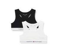 Tommy Hilfiger Mädchen 2er Pack Bralette Stretch, Mehrfarbig (White / Black), 4-5 Jahre
