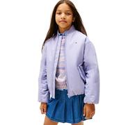 Bomberjacke TOMMY HILFIGER "PADDED BOMBER", Mädchen, Gr. 4 (104), periwinkle dusk, Web, Obermaterial: 100% Polyester, unifarben, regular fit normal, Rundhals, eingesetzt gerader Abschluss, Jacken Bomb