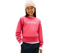 Tommy Hilfiger Mädchen High Rib Hem Crew Neck Kg0kg08989 Pullover-Sweatshirt, RED (Vintage Cerise), 7 Jahre