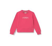 Tommy Hilfiger Mädchen High Rib Hem Crew Neck Kg0kg08989 Sweatshirt ohne Knöpfe, RED (Vintage Cerise), 14 Jahre