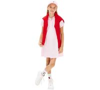 Polokleid TOMMY HILFIGER "PLEATED POLO DRESS SHORT SLEEVE", Mädchen, Gr. 16 (176), N-Gr, pearly pink, Piqué, Obermaterial: 100% Baumwolle, unifarben, regular fit kniefrei, Rippstrickbündchen, Kleider,
