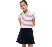 Tommy Hilfiger Mädchen Poloshirt Kurzarm Essential Regular Fit, Mehrfarbig (Primary Red Stripes), 12 Jahre