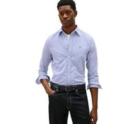 Tommy Hilfiger Men Core Flex Pop Classic STP Shirt MW0MW41403 L/S Shirt, Blau, XL, Blau (Keilblau/Streifen), XL