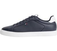 Sneaker TOMMY HILFIGER "ICON COURT LIGHT LEATHER", Herren, Gr. 45, dunkelblau, Leder, Lederimitat, Basic, Schuhe Sneaker, Freizeitschuh, Halbschuh, Schnürschuh mit dezenten Ziernähten (49892267-45) du