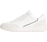 Tommy Hilfiger Men Th Basket Core Leather Suede Mix FM0FM05881 Low-Top, Beige, 44