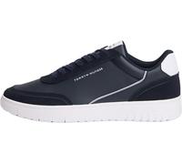Tommy Hilfiger Men Th Basket Core Leather Suede Mix FM0FM05881 Low-Top, Blau, Größe 47