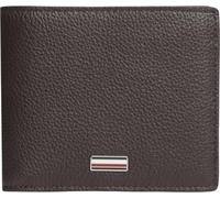 Geldbörse TOMMY HILFIGER "TH CENTRAL CC AND COIN", Herren, dunkelbraun, Leder, Kleinlederwaren, Unisex Gedbeutel, Portemonnaie mit Logoschriftzug (93203703-0) dunkelbraun