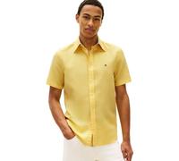 Tommy Hilfiger Herren Hemd aus Leinen-Baumwoll-Mix, gelb, Gr. XXL