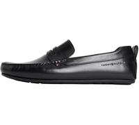 Tommy Hilfiger Men's Core Hilfiger Leather Driver FM0FM05790 Driver Shoes, Black (Black), 6.5