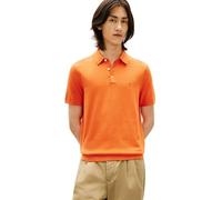 Poloshirt TOMMY HILFIGER "ESSENTIAL COTTON KNITTED", Herren, Gr. XL, brilliant orange, Strick, Obermaterial: 100% Baumwolle, Rippbündchen, Shirts (39176430-XL) brilliant orange