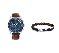 Tommy Hilfiger Mens Multi Zifferblatt Quartz Uhr und Armband Bundle