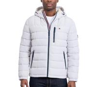 Tommy Hilfiger mittelschwere wasserabweisende Pufferjacke für Herren mit Sherpa-Futter und Kapuze