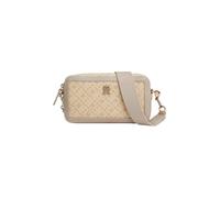 Tommy Hilfiger Monoplay Leather Camera Bag, Umhängetasche, Crossbodytasche, Monogramm-Beige
