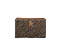 Tommy Hilfiger Monoplay Slip Wallet, Geldbörse, Portemonnaie, Monogramm-Braun-Schwarz