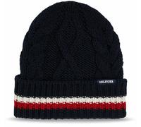 TOMMY HILFIGER TH Monotype Chunky Knit Beanie Space Blue 