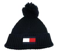 Tommy Hilfiger Mütze Big Flag Beanie Pom Pom Space Blue dunkelblau