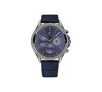 Tommy Hilfiger Multi Zifferblatt Quarz Uhr für Damen mit Blaues Lederarmband - 1781979