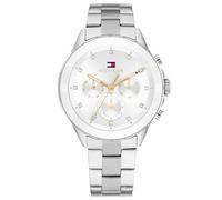 Tommy Hilfiger Multi Zifferblatt Quarz Uhr für Damen mit Silbernes Edelstahlarmband - 1782707