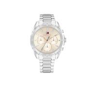 Tommy Hilfiger Multi Zifferblatt Quarz Uhr für Damen mit Silbernes Edelstahlarmband - 1782782