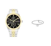 Tommy Hilfiger Multi Zifferblatt Quarz Uhr für Damen mit Zweifarbiges Edelstahlarmband - 1782591 Jewelry Armband für Damen aus Edelstahl - 2780553