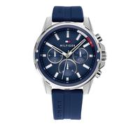 Tommy Hilfiger Multi Zifferblatt Quarz Uhr für Herren mit Blaues Silikonarmband - 1791791